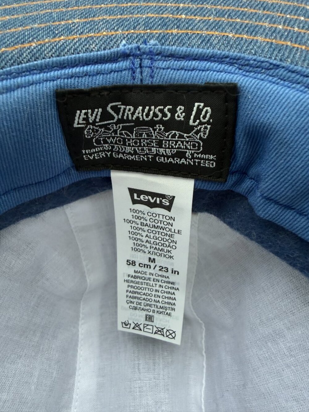 Levi's denim Rodeo Hat Size M - Picture 10 of 11